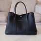 HERMES Garden Party 36 Noir Black Bag Palladium Hardware Stamp U