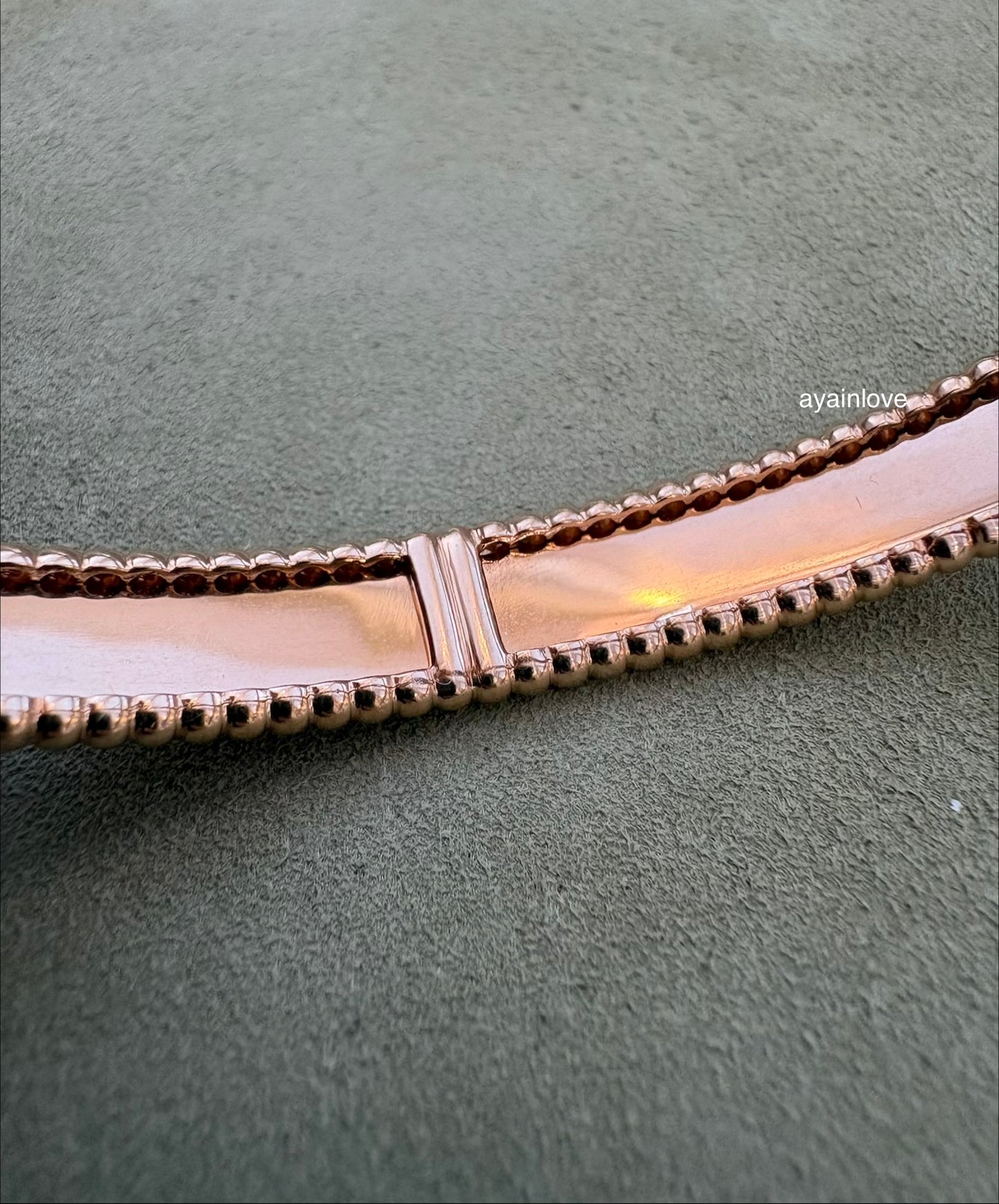 Van Cleef Arpels VCA Signature Perlee 18KT Rose Gold Bracelet Size Large