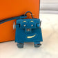 HERMES Kelly Doll Dole Tadelakt Bleu Izmir Bag Charm Palladium Hardware Z Stamp