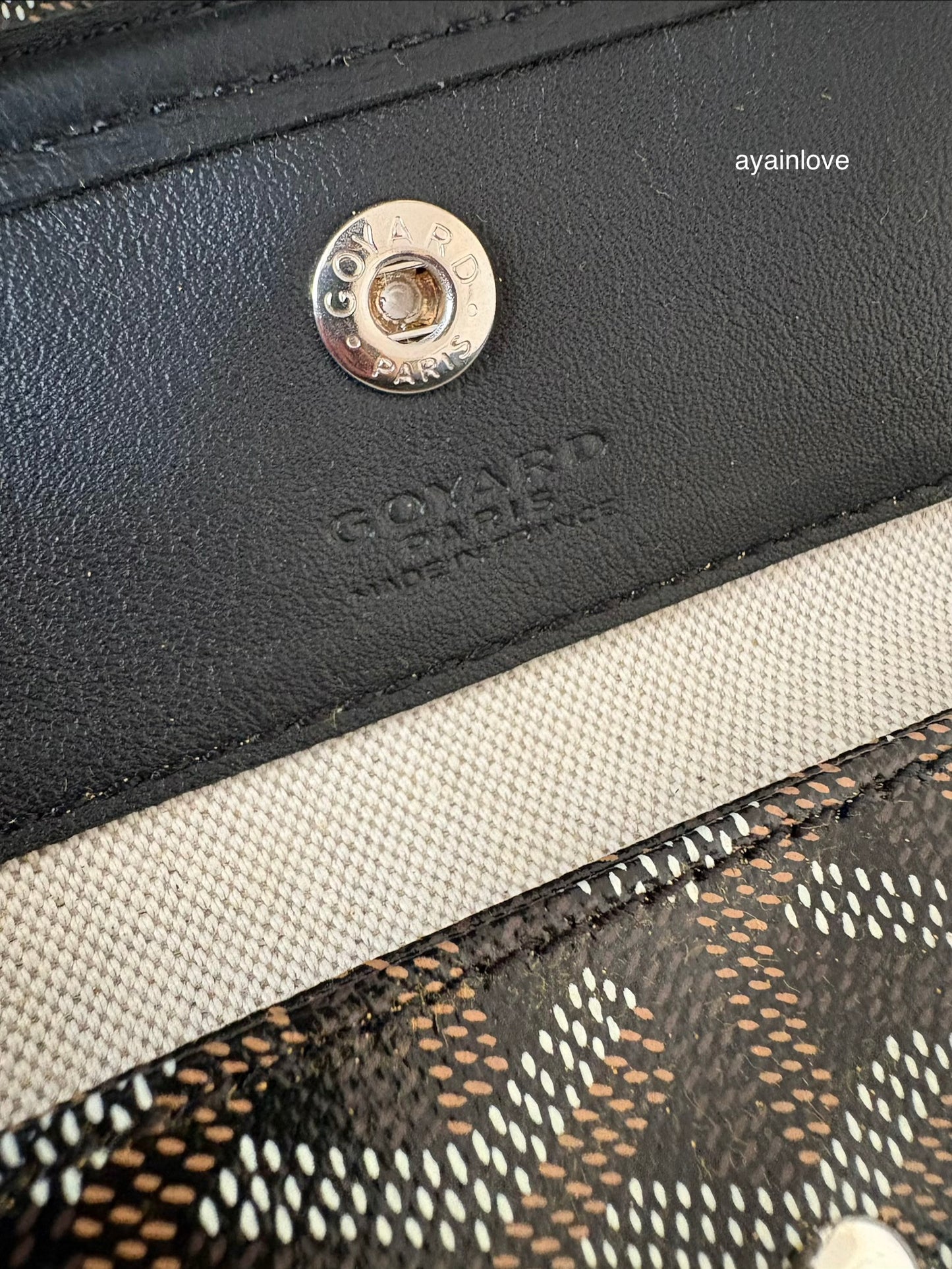 GOYARD Anjou Mini Goyardline Canvas/Calfskin Reversible Tote Bag