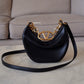 VALENTINO Vlogo Black Moon Zip Up Mini Hobo Bag Gold Hardware