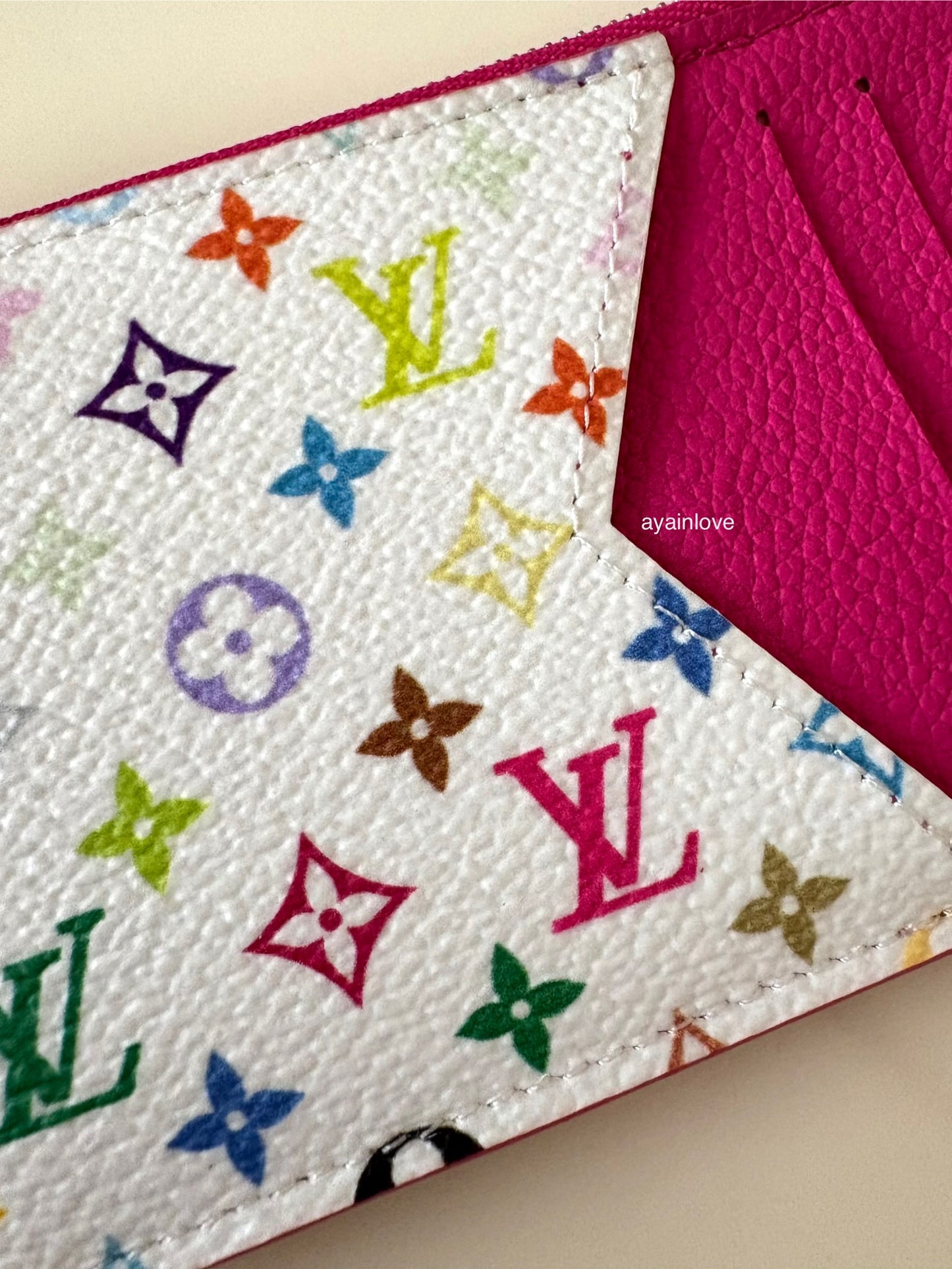 LOUIS VUITTON LV x TM Murakami Kawaii Pink Romy Cardholder