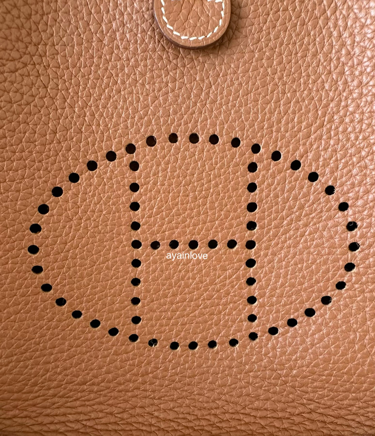 HERMES Mini Evelyne TPM 16 Amazone Gold Clemence Gold Hardware Z Stamp