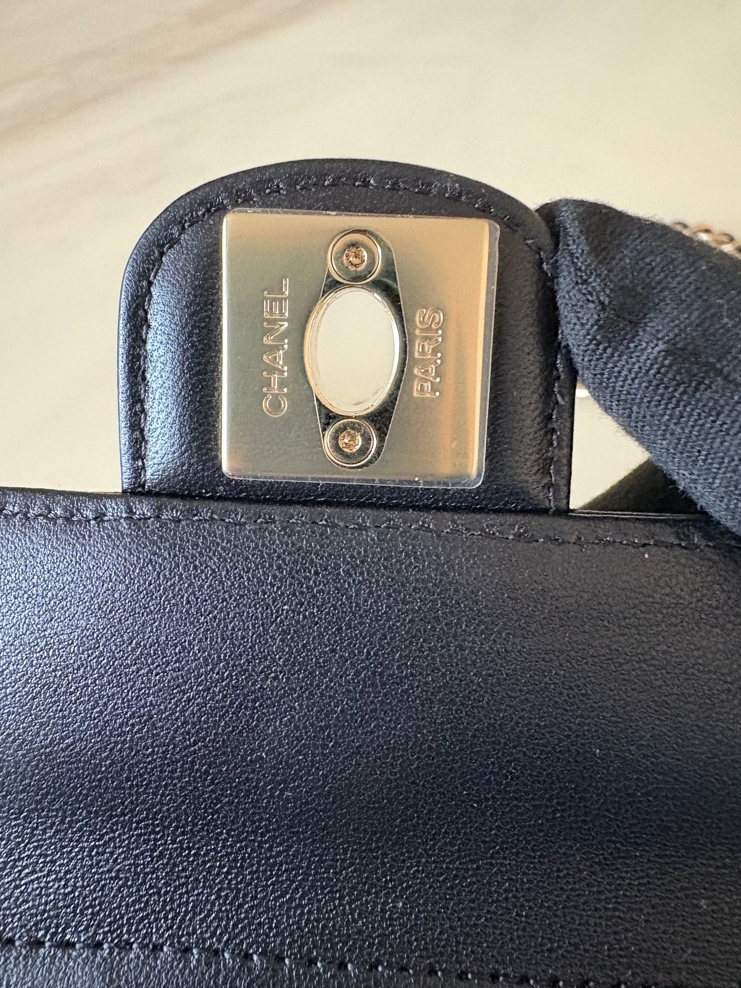 CHANEL 22S Black CC in Love Heart Small Cross-Body Bag Light Gold Hardware