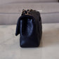 CHANEL 18B Black Caviar Quilted Rectangular Mini Flap Bag Light Gold Hardware