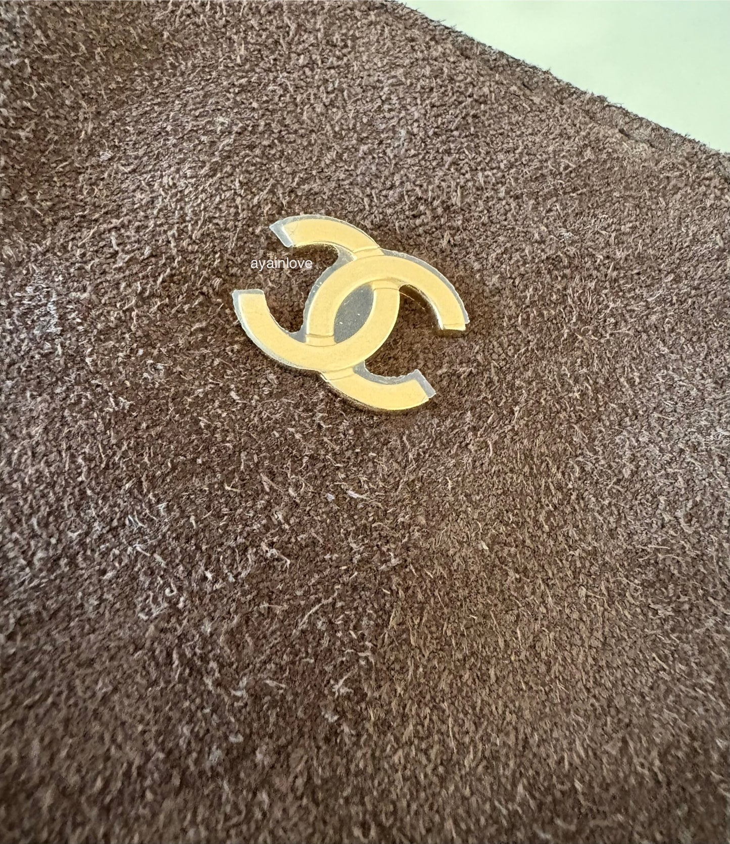 CHANEL 26C Dark Brown Suede Calfskin Medium 25 Bag Gold Hardware