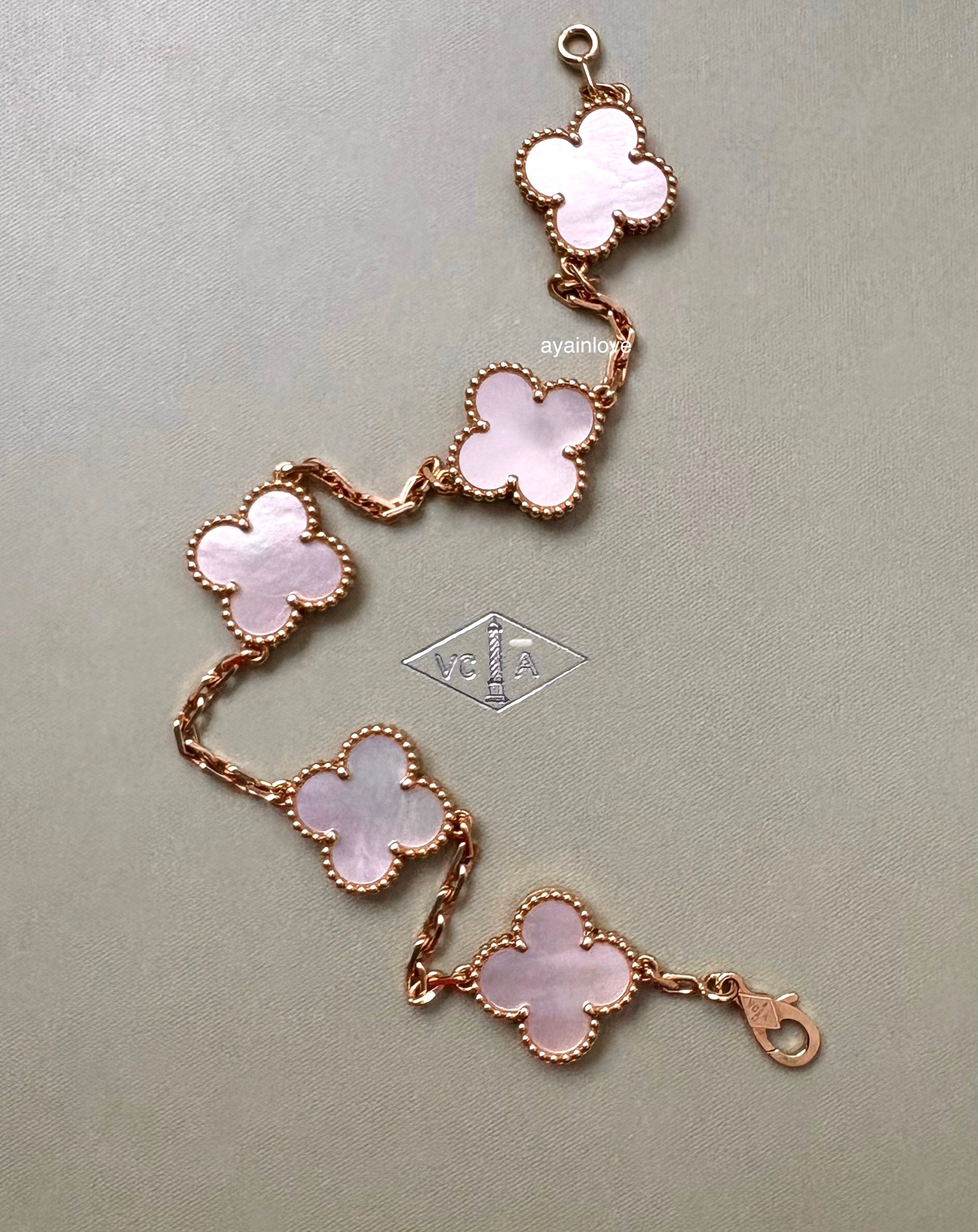 ☆*★様 Van Cleef&Arpels マザーオブパール ブレスレット Van Cleef Arpels VCA 5 Motifs Bracelet White Mother of Pearl MOP