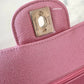 CHANEL 19S Iridescent Pink Caviar Small Classic Flap Light Gold Hardware