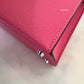 HERMES Mini Kelly 20 Pink Rose Lipstick Chèvre Mysore Palladium Hardware D Stamp