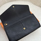 LOUIS VUITTON LV Sarah Black Monogram Empreinte Wallet Gold Hardware