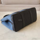 HERMES Garden Party 30 Canvas/Negonda Navy Blue/Black Bag Palladium Hardware W Stamp