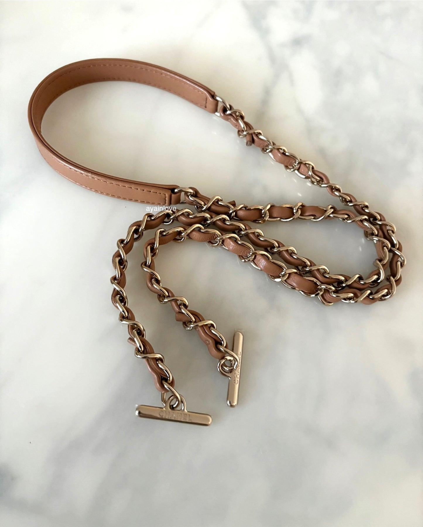 CHANEL Dark Beige Small Trendy Flap Bag Light Gold Hardware