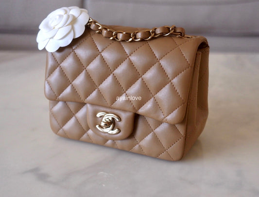 Chanel Classic Small Double Flap, 22A Dark Beige Caviar Leather