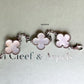Van Cleef Arpels VCA 5 Motifs Bracelet White Mother of Pearl 18KT White Gold Vintage Alhambra