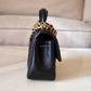 CHANEL Black Lambskin Top Handle Rectangular Mini Gold Hardware