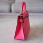 HERMES Mini Kelly 20 Pink Rose Lipstick Chèvre Mysore Palladium Hardware D Stamp