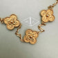 Van Cleef Arpels VCA 5 Motifs Bracelet Hammered 18KT Yellow Gold Vintage Alhambra