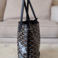 GOYARD Anjou Mini Goyardline Canvas/Calfskin Reversible Tote Bag