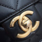 CHANEL 19S Chic Pearl Black Goatskin Flap Bag Gold Hardware