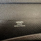 HERMES Bearn Wallet Epsom Black Noir Palladium Hardware C Stamp
