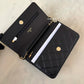 CHANEL Black Caviar Microchipped Classic Wallet On Chain Gold Hardware