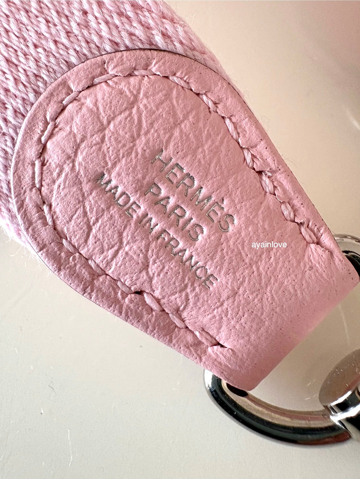 HERMES Mini Evelyne TPM 16 Amazone Rose Sakura Clemence Palladium Hardware W Stamp