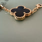 Van Cleef Arpels VCA 5 Motifs Bracelet Onyx 18KT Yellow Gold Vintage Alhambra