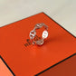 HERMES Enchaine Chaine d’ Ancre 18KT Rose Gold Small Ring Size 50