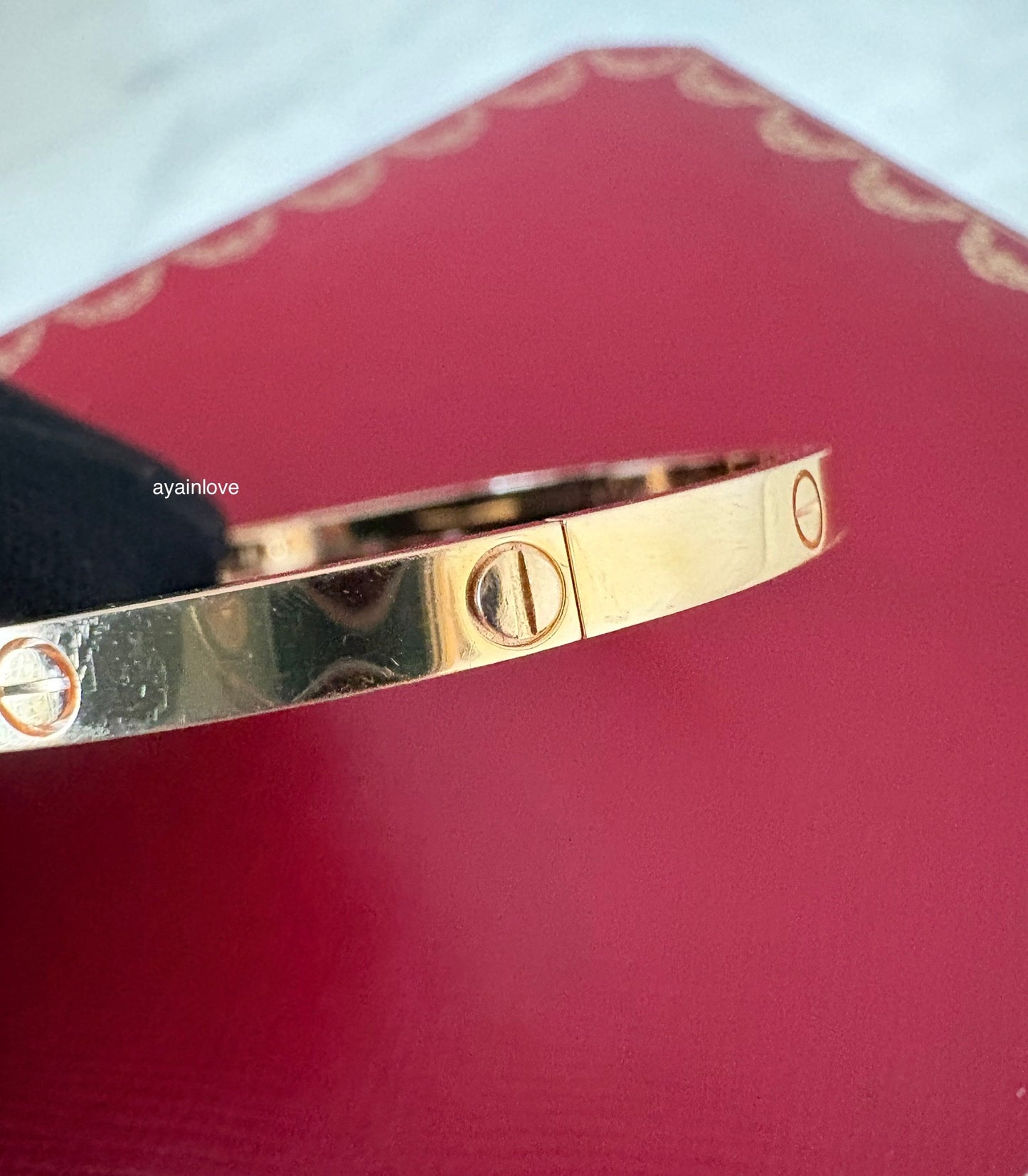 CARTIER 18KT Rose Gold LOVE Small Model Bracelet Size 16