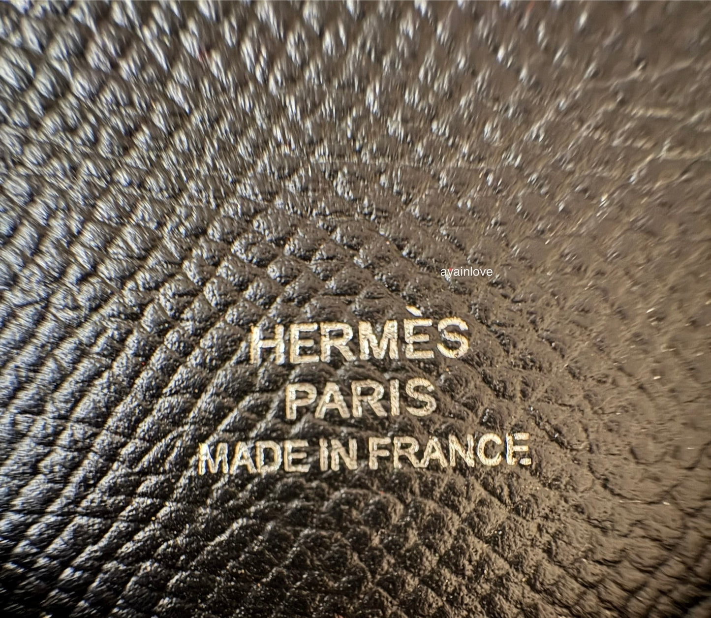 HERMES Calvi Black Noir Epsom Card Holder Palladium Hardware