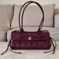CHANEL 26S Burgundy Caviar Small Tote Urban Essential Bag Gold Hardware