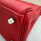 HERMES Kelly 25 Geranium Togo Retourne Palladium Hardware X Stamp