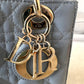 DIOR Small Lady Dior Grey Cannage Lambskin My ABCDior Bag