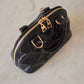 LOUIS VUITTON LV Alma BB Black Calfskin Bubblegram Bag Gold Hardware