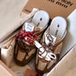 Miu Miu x New Balance 530 SL Brown Cinnamon Bleached Calfskin Mules Loafers Shoes Size 38 EU
