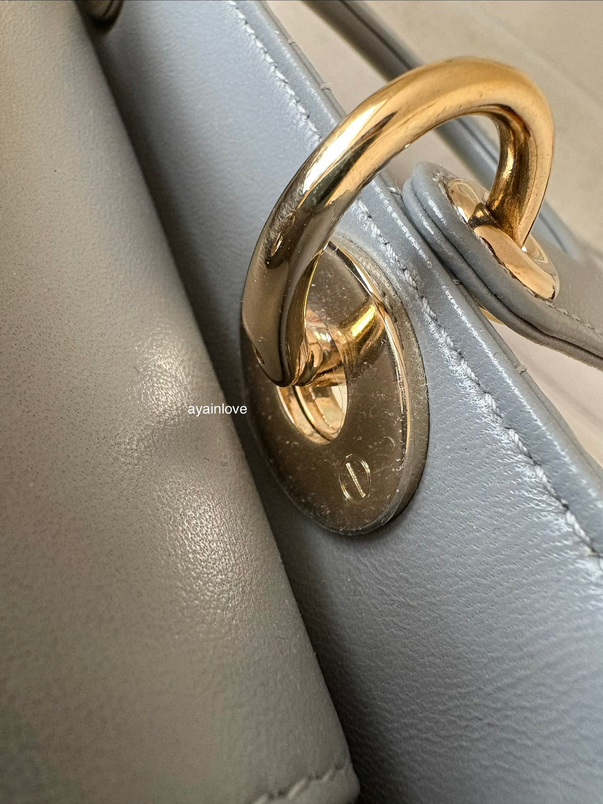 DIOR Small Lady Dior Grey Cannage Lambskin My ABCDior Bag