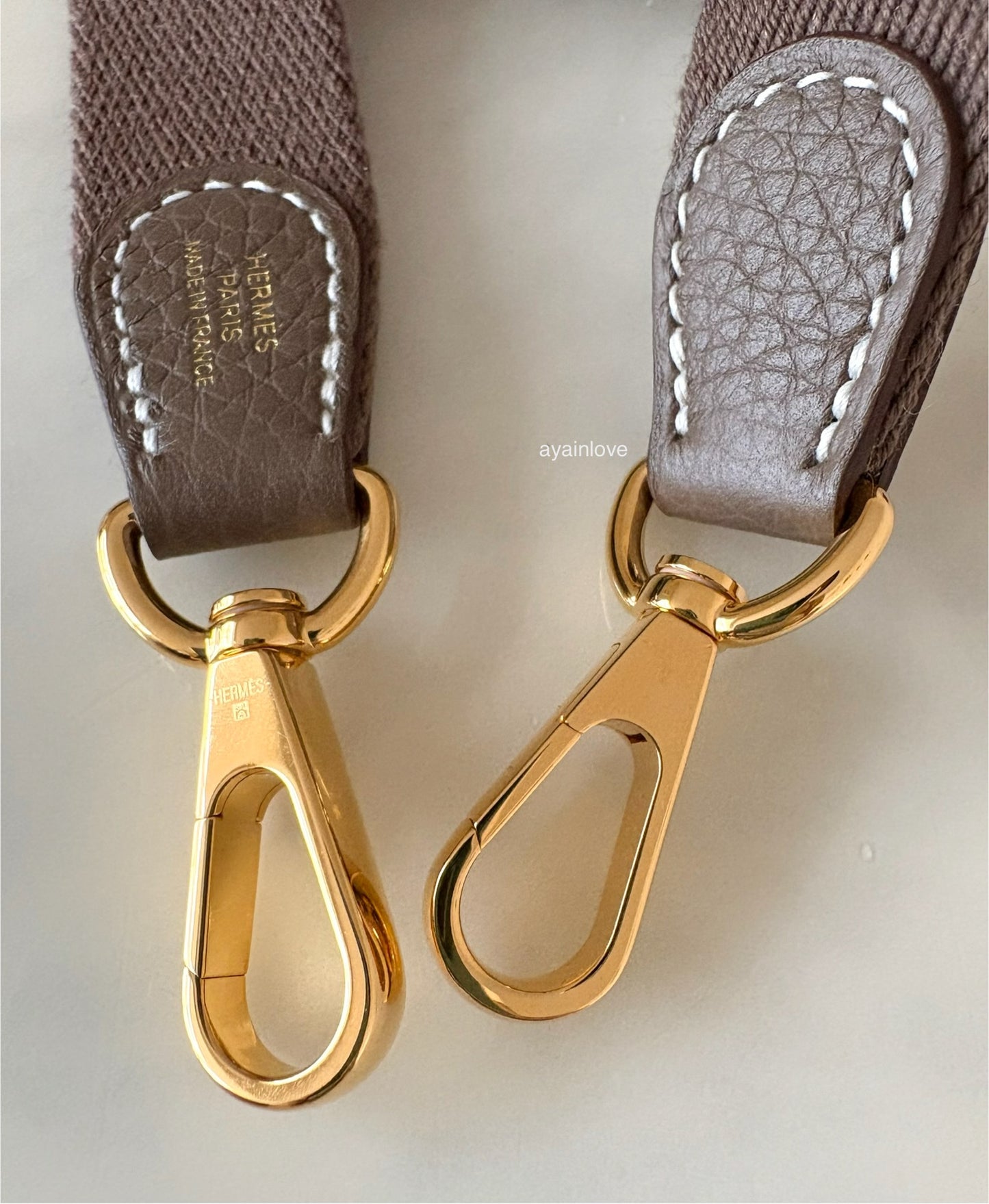 HERMES Mini Evelyne TPM 16 Amazone Etoupe Clemence Gold Hardware U Stamp