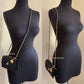 CHANEL 23S Black Caviar Wallet on Chain with Bag Charm Gold Hardware