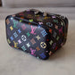 LOUIS VUITTON LV x TM Black Multicolour Murakami Rainbow Nice Mini Bag
