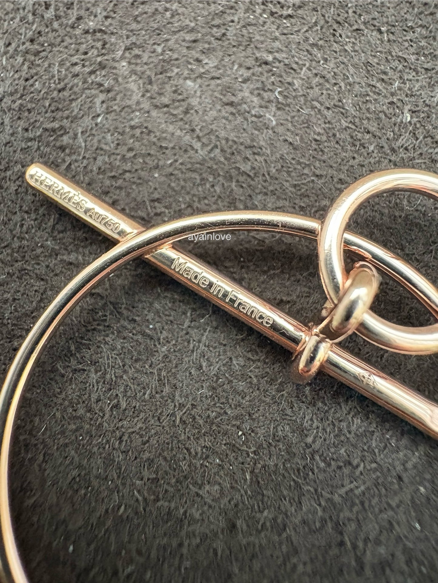 HERMES Loop Small 5 cm 18KT Rose Gold Earrings