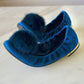 LOUIS VUITTON Blue Pompom Velvet Calfskin Flirty Ballet Flat Sz 38