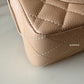 CHANEL Beige Clair Caviar Small Classic Flap Bag Gold Hardware