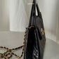 CHANEL Black Calfskin Mini Kelly 19cm Shopping Bag Gold Hardware