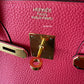 HERMES Birkin 35 Togo Rouge Pivoine Gold Hardware R Stamp