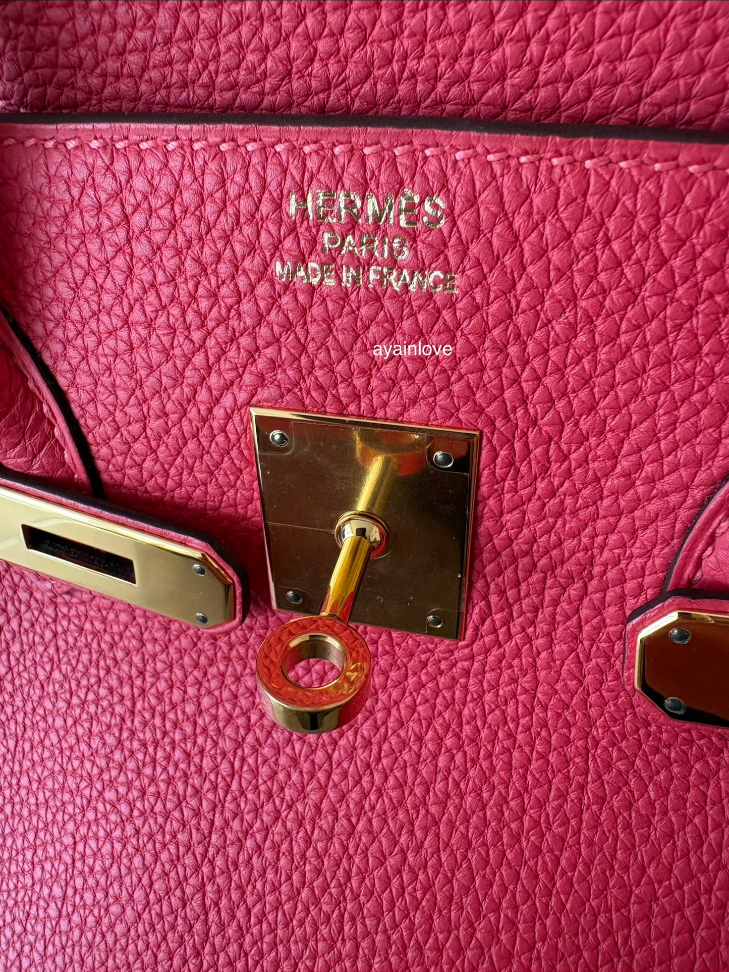 HERMES Birkin 35 Togo Rouge Pivoine Gold Hardware R Stamp