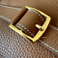 HERMES Halzan 31 Gold Clemence Gold Hardware D Stamp