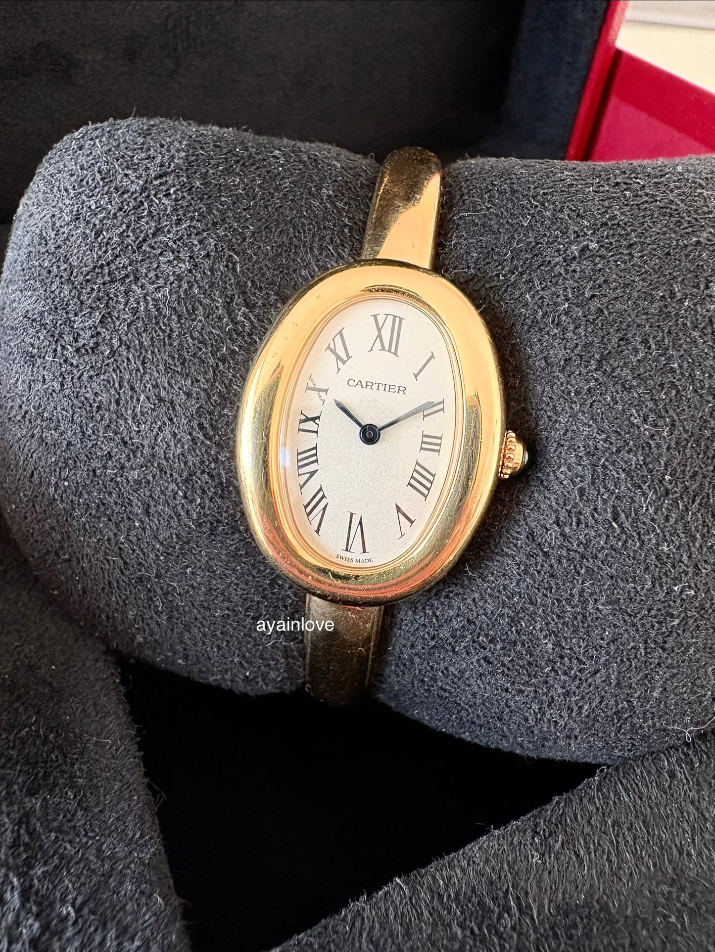 CARTIER 18KT Yellow Gold Baignoire 2025 Small Model Watch Size 17