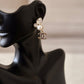 CHANEL 22C CC Crystal Drop Earrings Light Gold Hardware