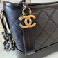 CHANEL Black Calf Skin Small Gabby Gabrielle Bag Mixed Hardware