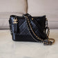 CHANEL Black Calf Skin Small Gabby Gabrielle Bag Mixed Hardware